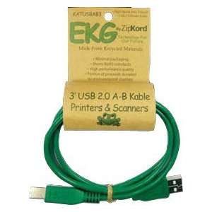  EKG USB Cable A B Green PACKAGE OF 1 KATUSBAB3