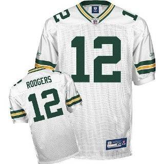 Reebok Green Bay Packers Aaron Rodgers Authentic White Jersey Size 48 