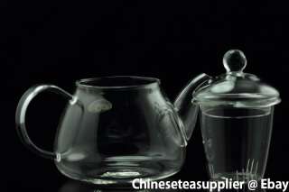 Borosilicate Gourd Shape Glass Pot with Glass Insert Filter, 300ml/pot 