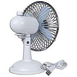 USB Desktop Fan   Keep Cool With a Fan Operated by a USB Cable (White 