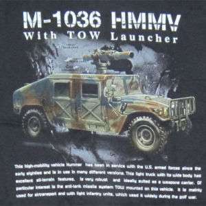 HMMV M1036 Military Car Humvee T Shirt V2 size M  