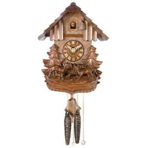  River City 10 inch Cottage with Deer Family Cuckoo Clock 
