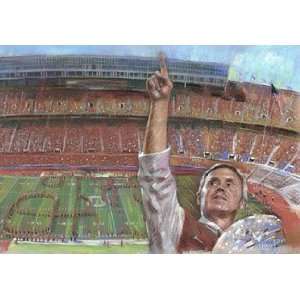  Jim Tressel (Ohio State, Pointing Up) Sports Poster Print 