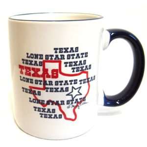  Texas Mug Souvenir Ceramic Coffee Cup with Texas Lone Star 