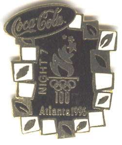 1996 ATLANTA OLYMPIC COCA COLA NIGHT PIN SET DAY 7,8,9  
