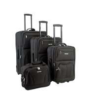Rockland Fox Luggage 4 PIECE BLACK LUGGAGE SET 