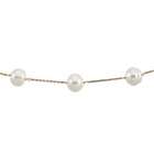   16 INCH 09.00 11.00 Mm White Freshwater Circle Pearl Station Necklace