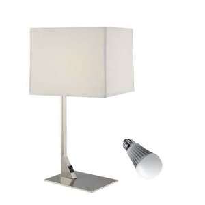  Modern Table Lamp with Shade and 8 Watt LED Bulb