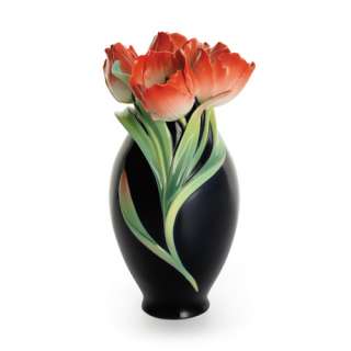 FZ01413 Tulip Franz Porcelain sculptured small vase  
