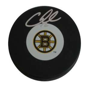  Autographed Chuck Kobasew Bruins Puck