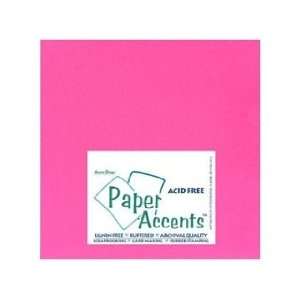  Paper Accents Cardstock 12x12 Smooth Electric Pink  65lb 