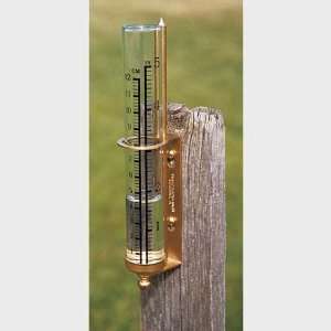  Brass Rain Gauge In Centimeters And Inches Patio, Lawn & Garden