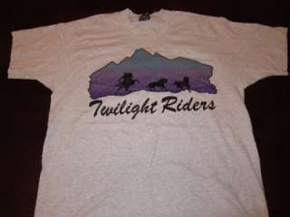   Mens 50/50 Twilight Riders Mod Hippie Cowboy Horse Shirt Sz L  
