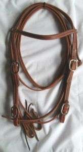 NEW SHOWMAN Made in USA Bridle Headstall Reins tack  