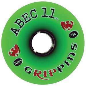 Abec 11   Grippins Skateboard Wheels (70mm/78A), Set of 4  