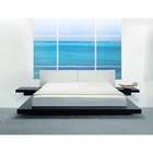 InSassy Opal Modern Platform Bed with Off White Leatherette Headboard
