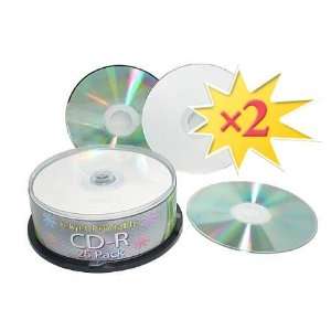 Pack New music.Pro White Inkjet Printable CD R Blank Media 52X 80 