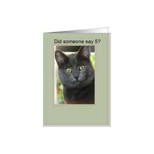  Charming Cat 5th Birthday Greeting Card Card: Toys & Games
