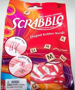 Googly Bands (Silly Bandz) Rubber Bracelets SCRABBLE  
