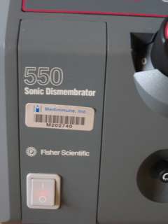 Sonic Dismembrator Sonicator 550 XL2020 Fisher Scientific Misonix 