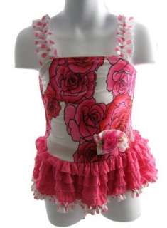   DAISY Corky Pink Roses Swimsuit 2 Tank By Corky and Company Clothing