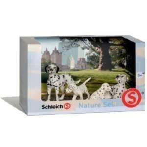 NIB Schleich Dalmation Dog Set 4 pc Scenery Pack Farm Animal 40993 NEW 