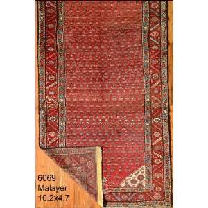  4x10 Hand Knotted Malayer Persian Rug   47x102