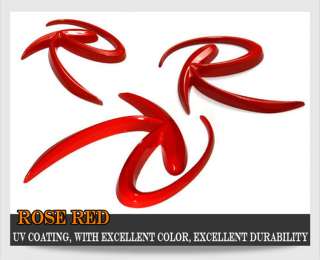   3D Tuning R Logo Emblem Chrome For 2011 Kia Sportage R (ROSE RED TYPE