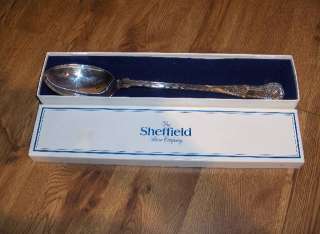 Sheffield Silverplate 13” Large Serving Spoon, Italy, Mngrm R