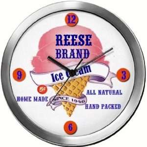  REESE 14 Inch Ice Cream Metal Clock Quartz Movement 