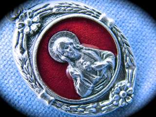 Sacred Heart of Jesus Medal Red Enamel + 27 Chain US  