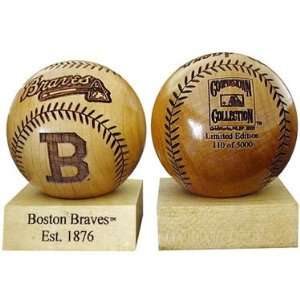 Grid Works Boston Braves Engraved Wood Baseball  Sports 