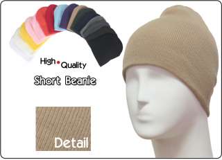 16 Color SHORT BEANIE Quality WINTER SKI HAT CAP NWT  