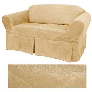 Suede Bone Furniture Slipcover Sofa 615  