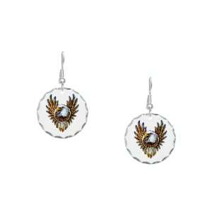   Charm Bald Eagle with Feathers Dreamcatcher: Artsmith Inc: Jewelry