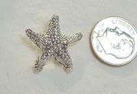 Sterling Silver Textured Starfish Pendant pd24  