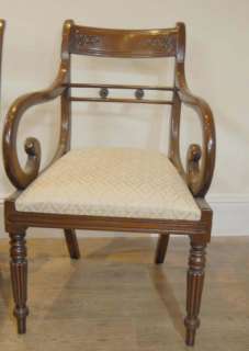Chippendale Dining Table Set Regency Chairs Suite  