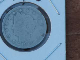 1906 Liberty Head Five Cent, 3.11 grams, .750 Copper, .250 Nickel 