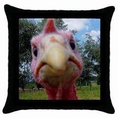 Turkey Face Thanksgiving Bird New Throw Pillow Case BLK  