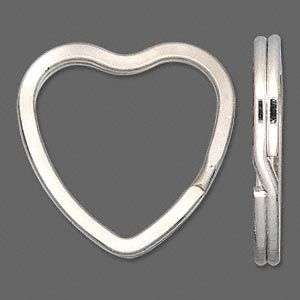 Wholesale LOT 12 Heart Split Key Rings Craft Bead Art  