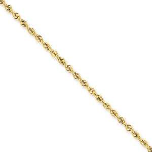  14k Yellow Gold 30 inch 2.50 mm Rope Chain Necklace in 14k 