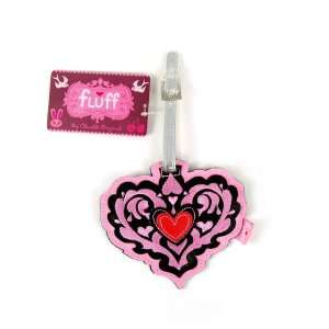  Red Heart Deluxe Luggage Tag by Fluff: Home & Kitchen