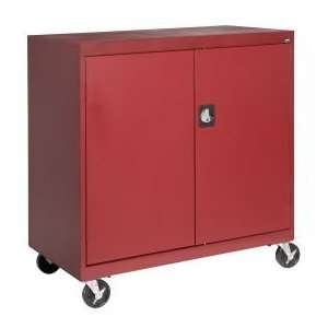  Mobile Storage Cabinet 36x18x36 Red 