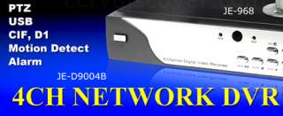 4CH Network DVR w/ IR Camera CCTV PTZ Security DIY kit  