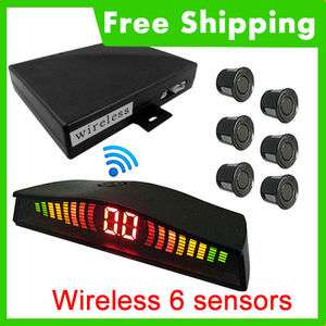 Car Wireless parking sensor with 6 sensors backup radar  