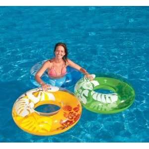  Intex Inflatable Clear Color Swim Tube Green: Toys & Games