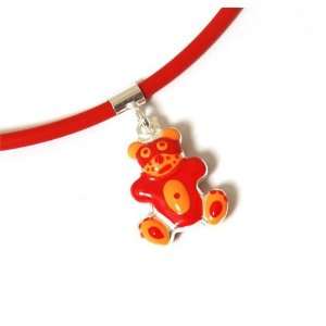   /Red Enamel Teddy, 16 Resin Cord The Olivia COllection Jewelry