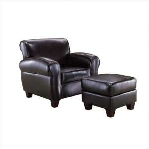  Bundle 70 Lance Leather Chair and Ottoman Set in Avanti 