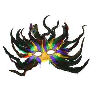  Large Mardi Gras Feather Mask 