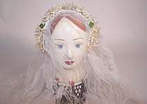   Blossom Wax Flower Bridal Wedding Net Veil Crown Headpiece  